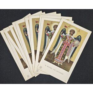 St Michael Archangel Holy Cards Italy Patron Saint Police Military 10pc Lot NOS
